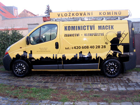 Firemní vůz Kominictví Macek